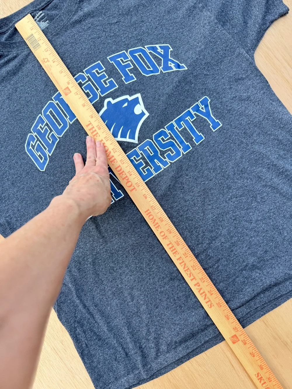 Champion George Fox University Short Sleeve Tee Shirt Grey Men’s XL - Picture 6 of 8